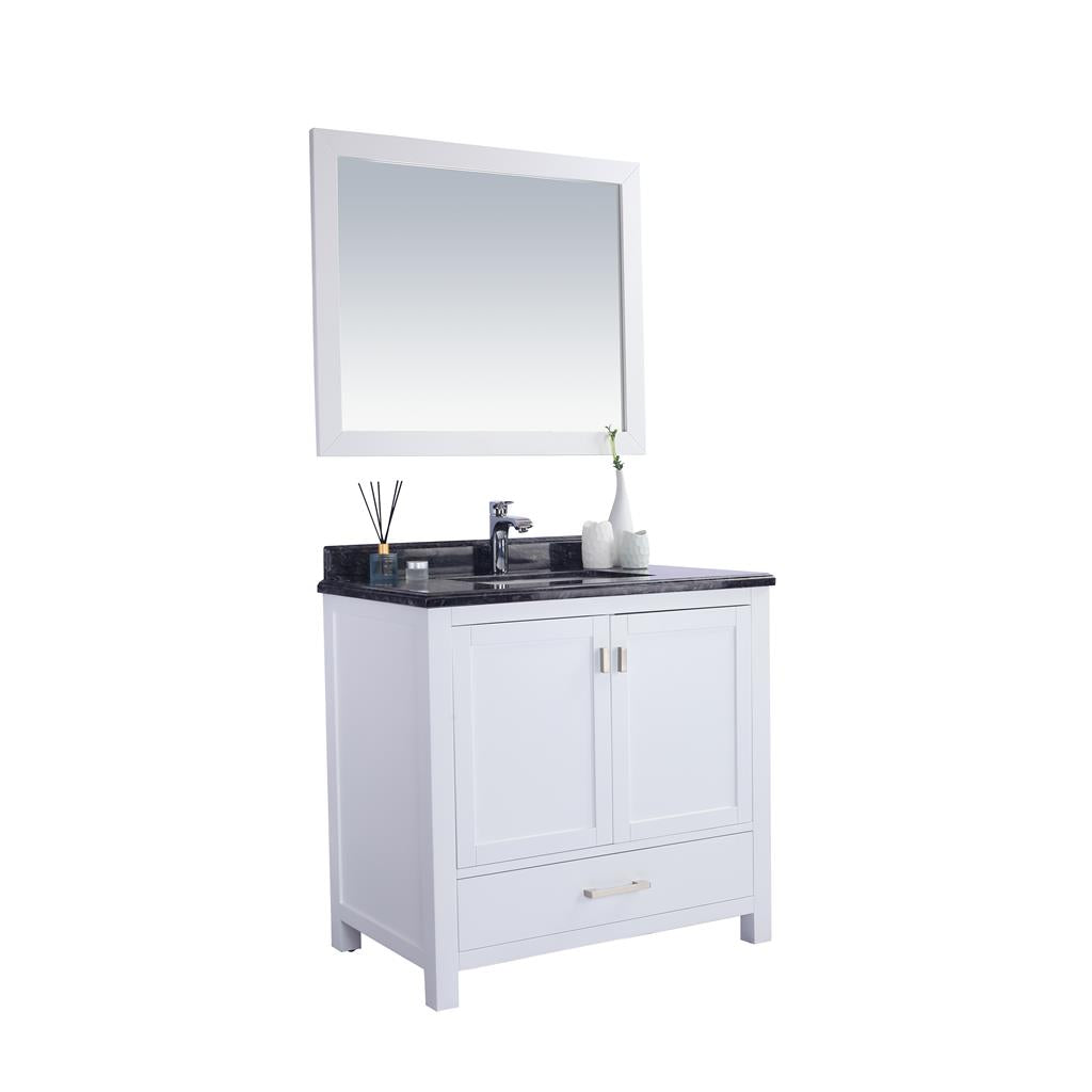 Laviva Wilson 36" White Bathroom Vanity#top-options_black-wood-marble-top