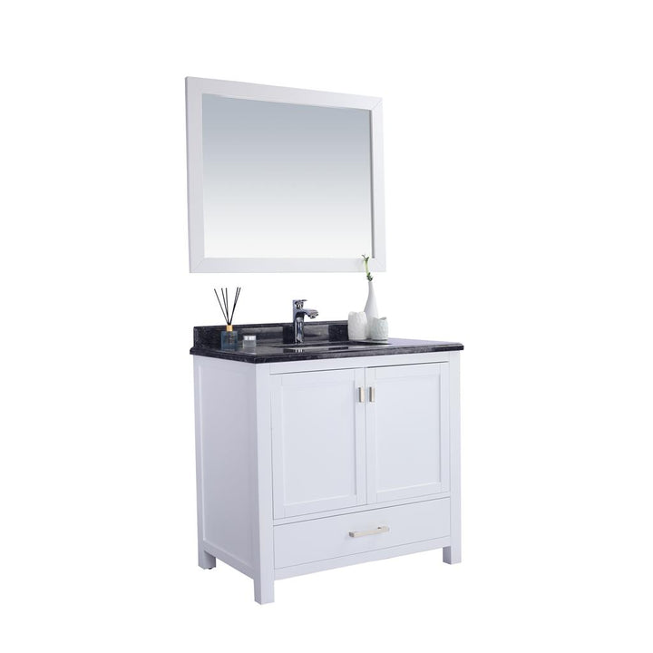 Laviva Wilson 36" White Bathroom Vanity#top-options_black-wood-marble-top