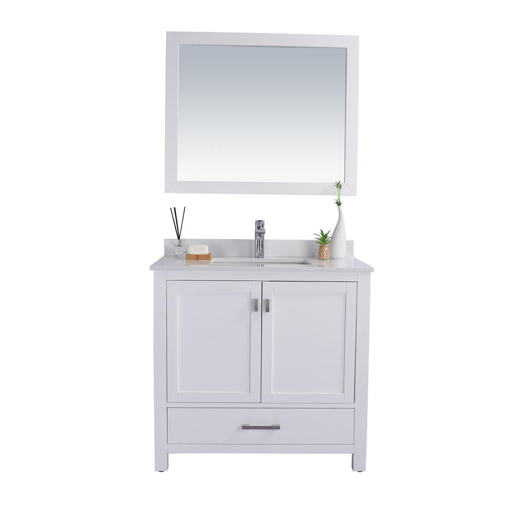 Laviva Wilson 36" White Bathroom Vanity#top-options_white-quartz-top