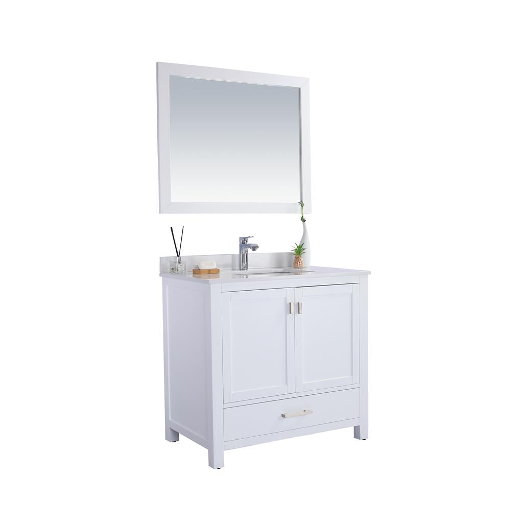 Laviva Wilson 36" White Bathroom Vanity#top-options_white-quartz-top