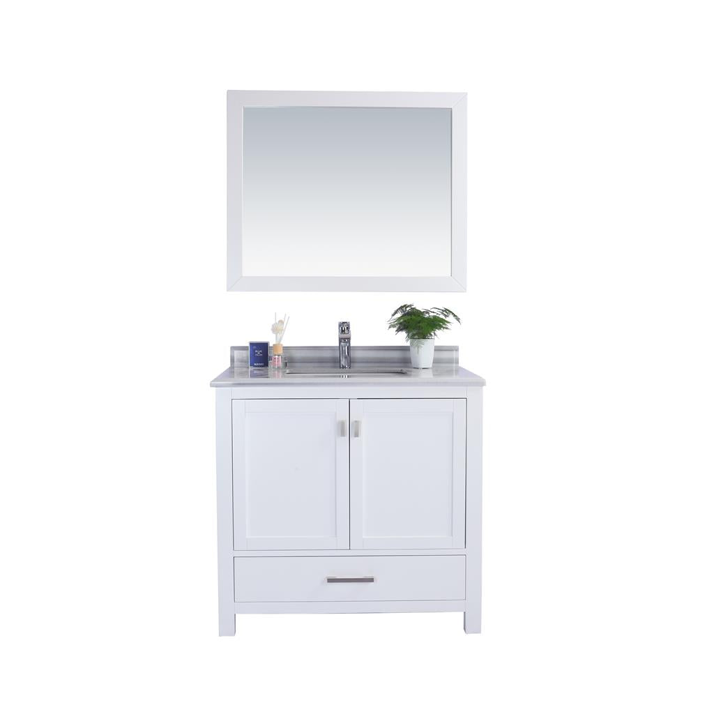 Laviva Wilson 36" White Bathroom Vanity#top-options_white-stripes-marble-top