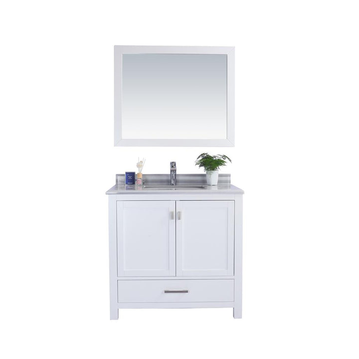 Laviva Wilson 36" White Bathroom Vanity#top-options_white-stripes-marble-top