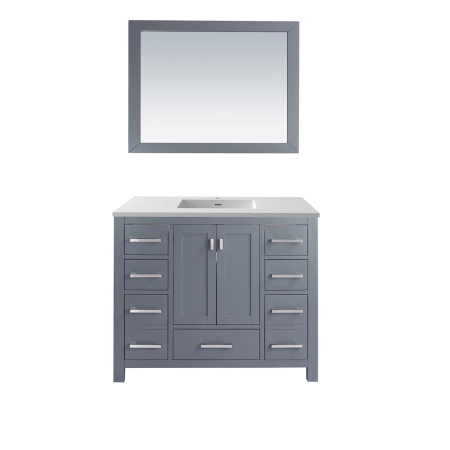 Laviva Wilson 42" Grey Bathroom Vanity#top-options_matte-white-viva-stone-solid-surface-top