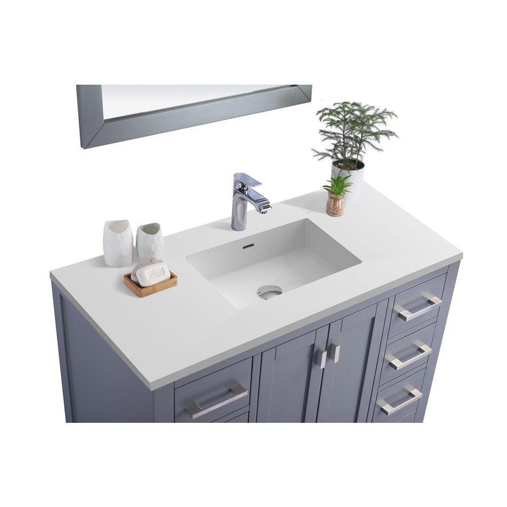 Laviva Wilson 42" Grey Bathroom Vanity#top-options_matte-white-viva-stone-solid-surface-top