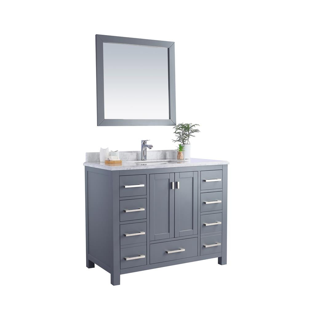 Laviva Wilson 42" Grey Bathroom Vanity#top-options_white-carrara-marble-top