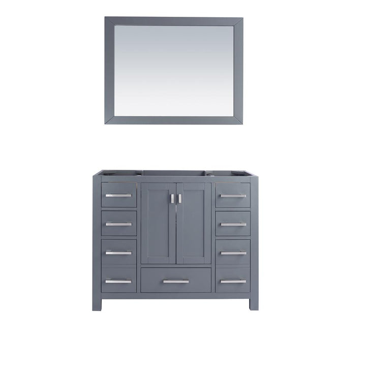 Laviva Wilson 42" Grey Bathroom Vanity Cabinet Only, No Top#top-options_cabinet-only-no-top