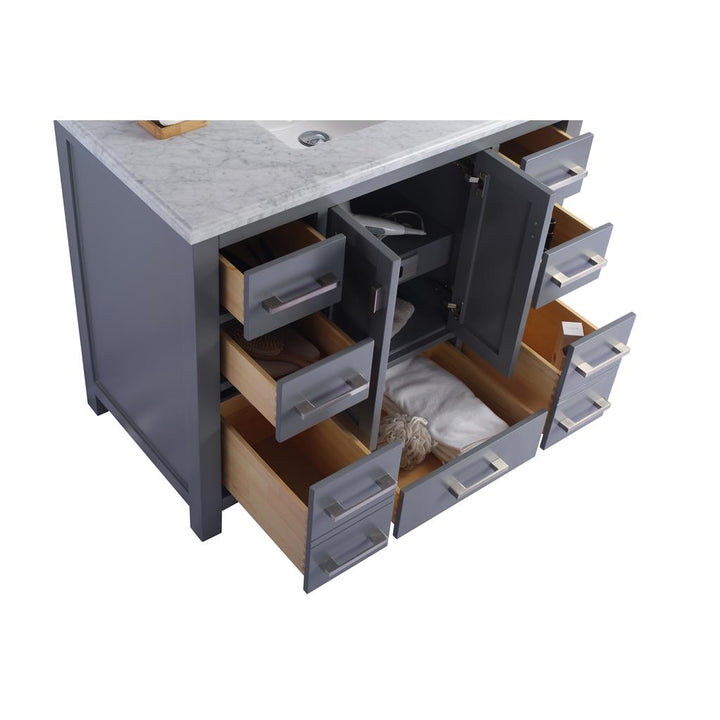 Laviva Wilson 42" Grey Bathroom Vanity Cabinet Only, No Top#top-options_cabinet-only-no-top
