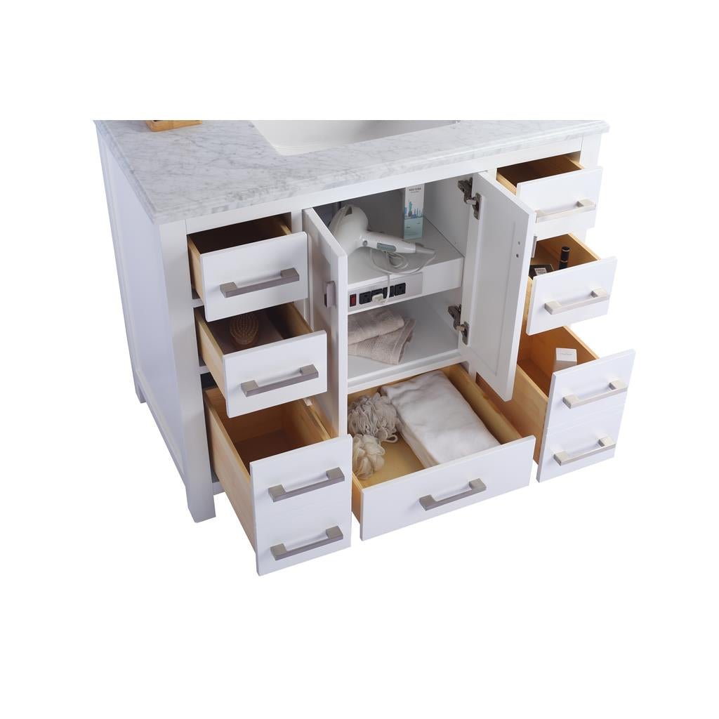 Laviva Wilson 42" White Bathroom Vanity#top-options_matte-white-viva-stone-solid-surface-top