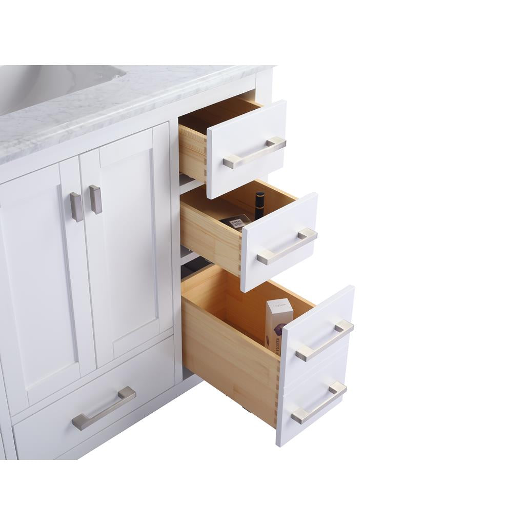 Laviva Wilson 42" White Bathroom Vanity#top-options_white-carrara-marble-top
