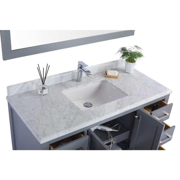 Laviva Wilson 48" Grey Bathroom Vanity#top-options_white-carrara-marble-top