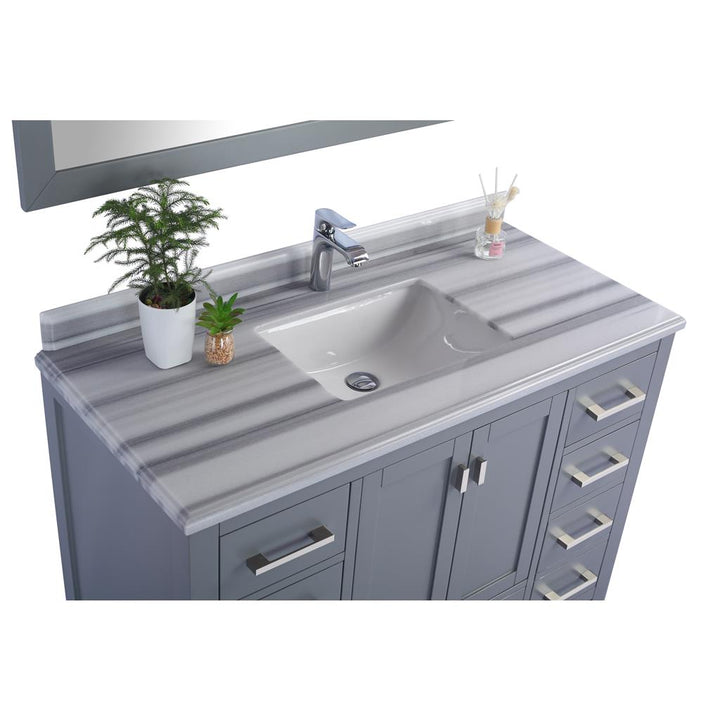 Laviva Wilson 48" Grey Bathroom Vanity#top-options_white-stripes-marble-top