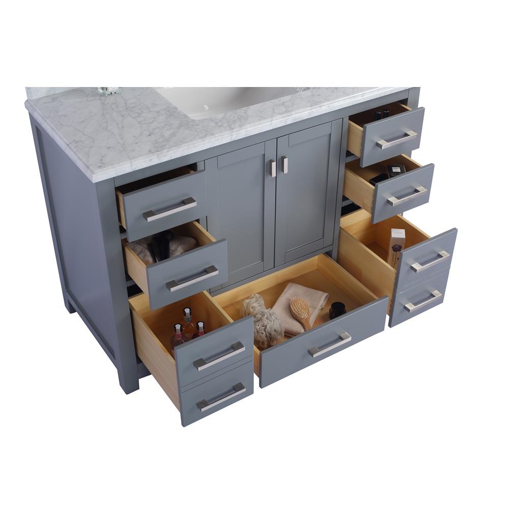 Laviva Wilson 48" Grey Bathroom Vanity#top-options_white-stripes-marble-top