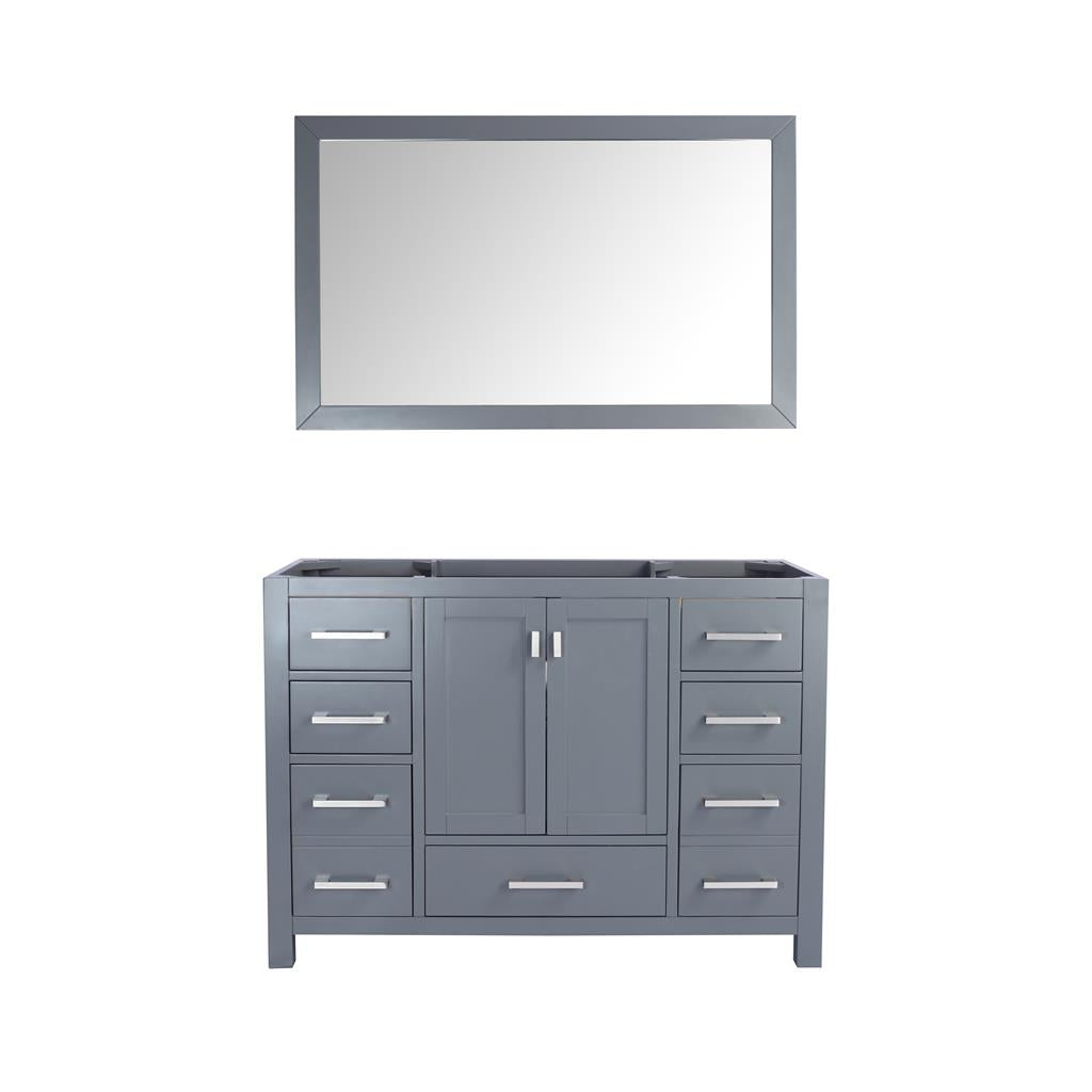 Laviva Wilson 48" Grey Bathroom Vanity Cabinet Only, No Top#top-options_cabinet-only-no-top