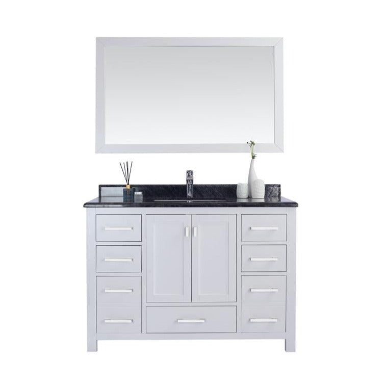 Laviva Wilson 48" White Bathroom Vanity#top-options_black-wood-marble-top