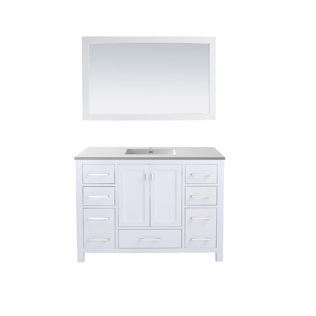 Laviva Wilson 48" White Bathroom Vanity#top-options_matte-white-viva-stone-solid-surface-top