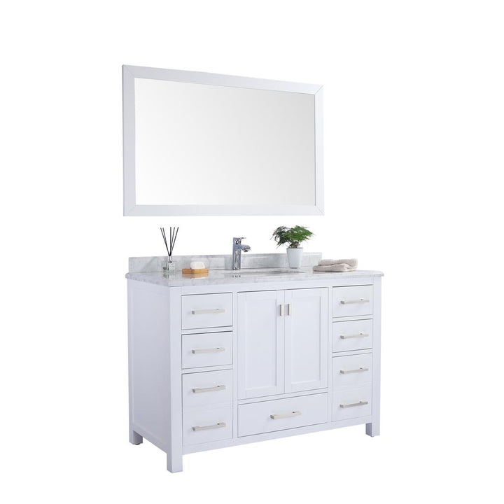Laviva Wilson 48" White Bathroom Vanity#top-options_white-carrara-marble-top