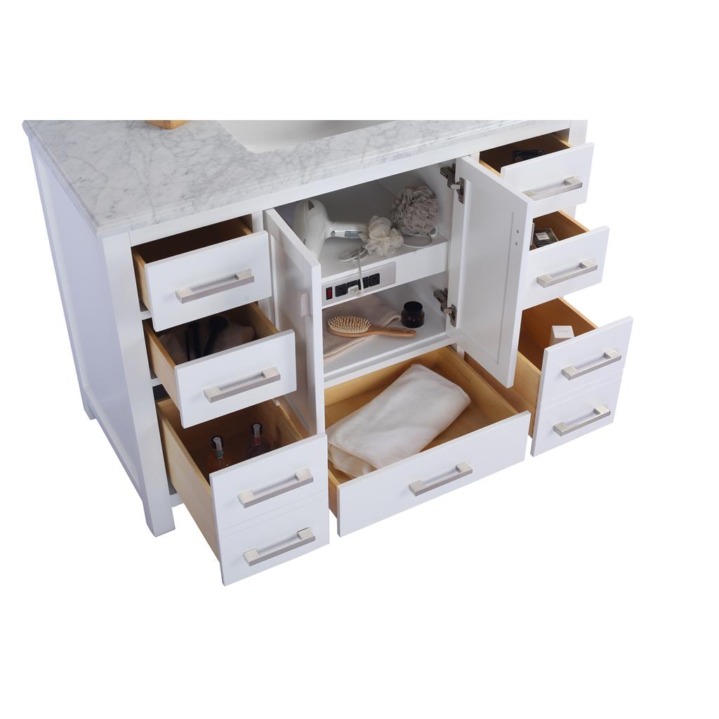 Laviva Wilson 48" White Bathroom Vanity#top-options_white-stripes-marble-top