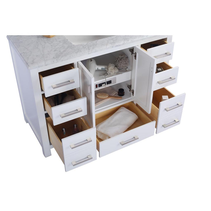 Laviva Wilson 48" White Bathroom Vanity#top-options_white-stripes-marble-top