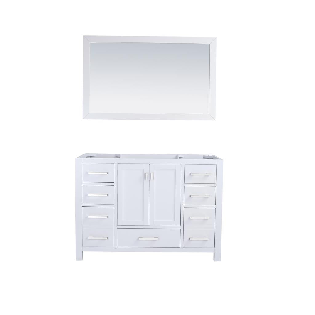 Laviva Wilson 48" White Bathroom Vanity Cabinet Only, No Top#top-options_cabinet-only-no-top