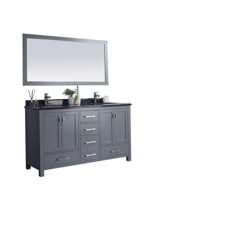 Laviva Wilson 60" Grey Double Sink Bathroom Vanity#top-options_black-wood-marble-top