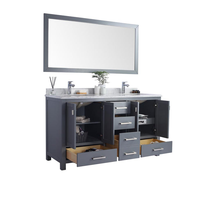 Laviva Wilson 60" Grey Double Sink Bathroom Vanity#top-options_matte-white-viva-stone-solid-surface-top