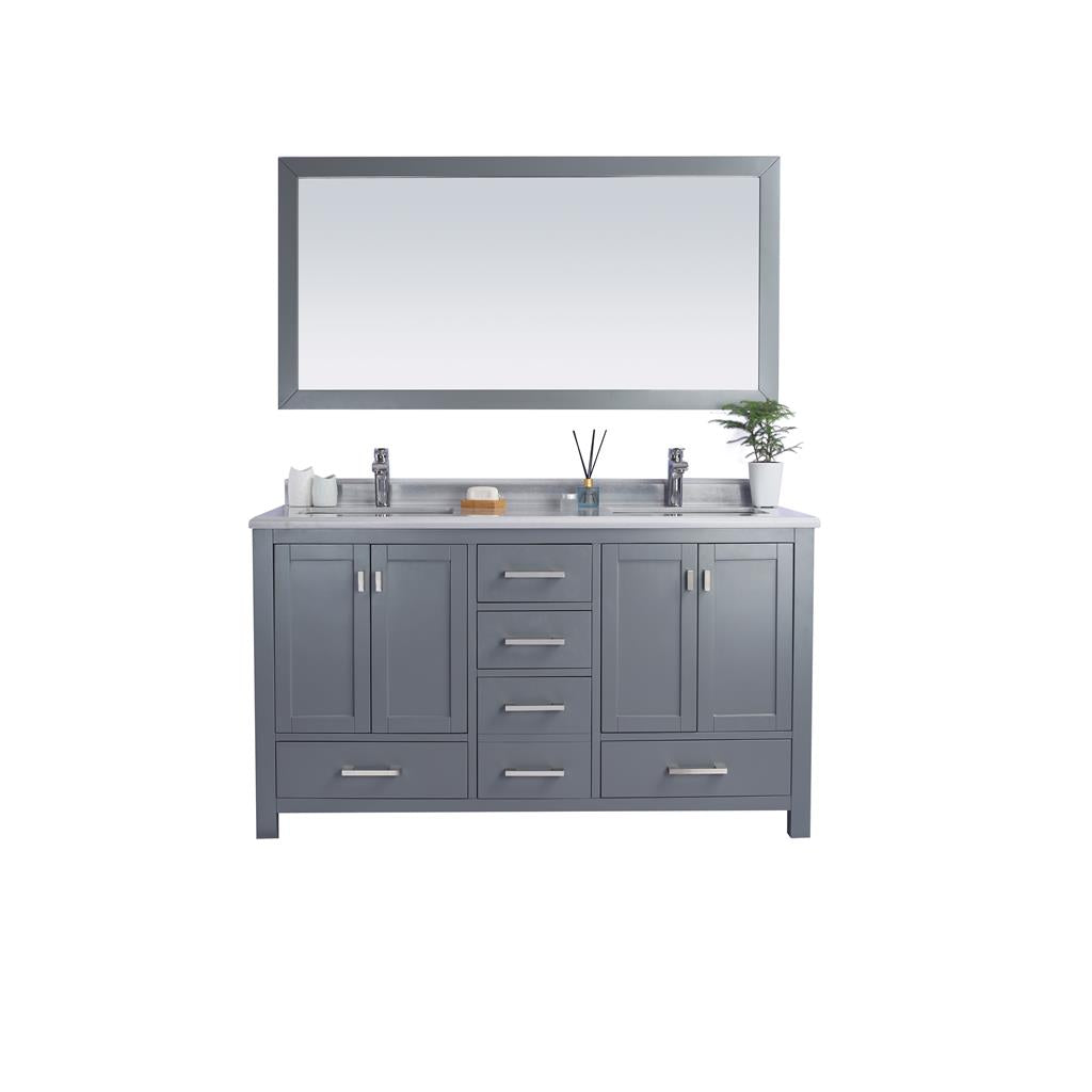 Laviva Wilson 60" Grey Double Sink Bathroom Vanity#top-options_white-stripes-marble-top