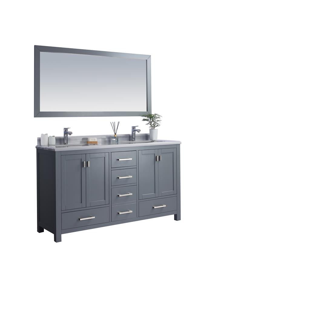 Laviva Wilson 60" Grey Double Sink Bathroom Vanity#top-options_white-stripes-marble-top