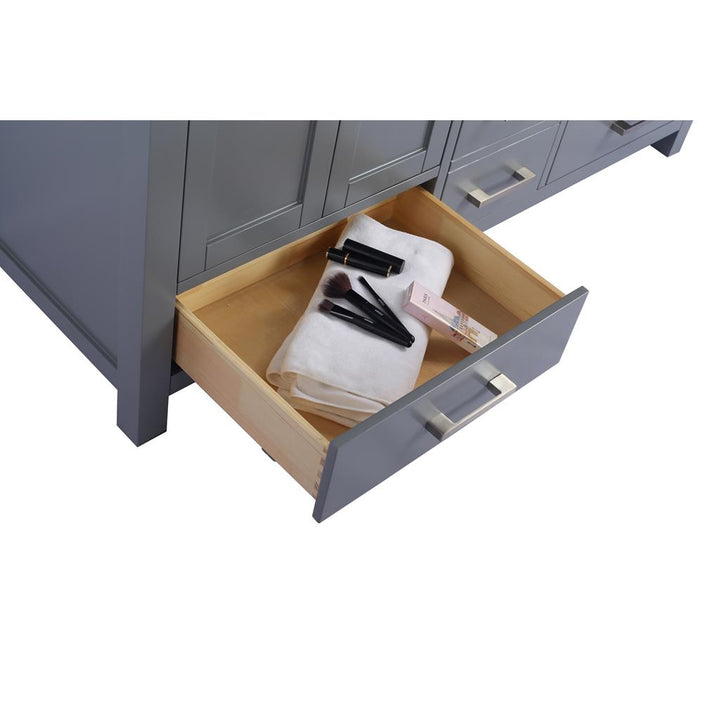 Laviva Wilson 60" Grey Double Sink Bathroom Vanity#top-options_white-stripes-marble-top