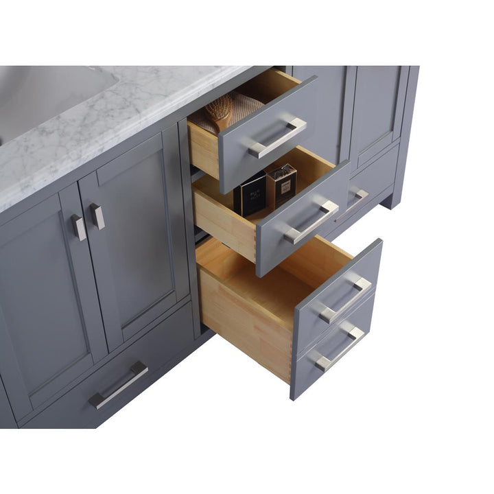 Laviva Wilson 60" Grey Double Sink Bathroom Vanity#top-options_white-stripes-marble-top