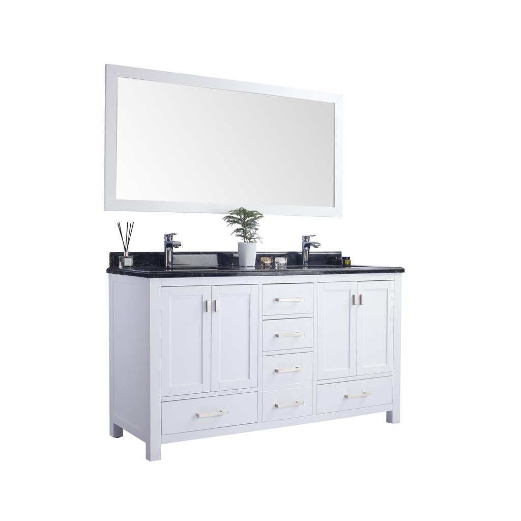 Laviva Wilson 60" White Double Sink Bathroom Vanity#top-options_black-wood-marble-top