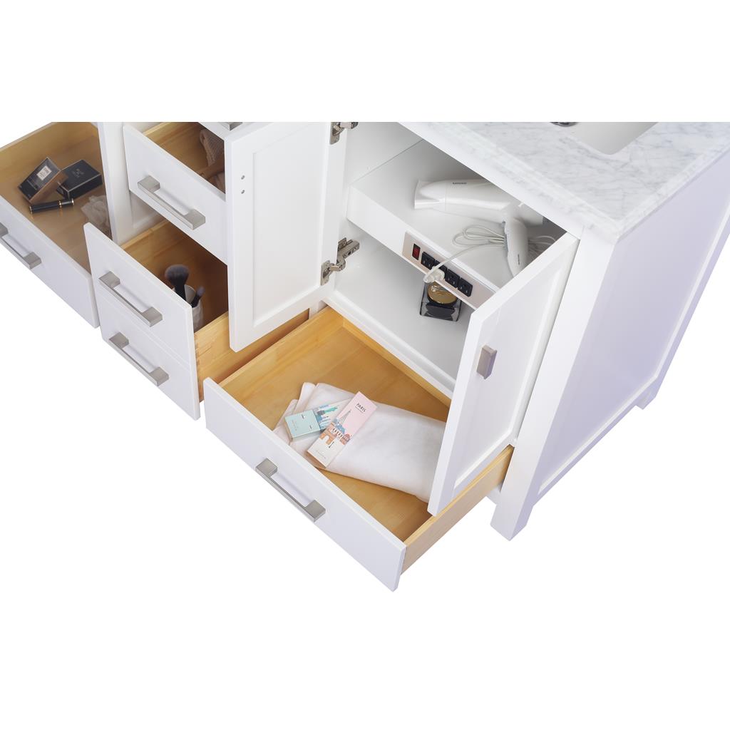 Laviva Wilson 60" White Double Sink Bathroom Vanity#top-options_black-wood-marble-top