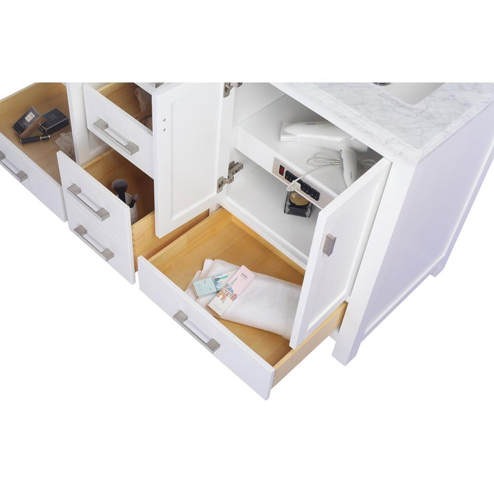 Laviva Wilson 60" White Double Sink Bathroom Vanity#top-options_black-wood-marble-top