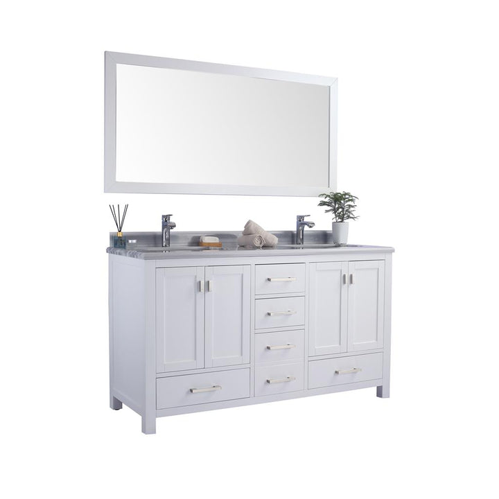 Laviva Wilson 60" White Double Sink Bathroom Vanity#top-options_white-stripes-marble-top