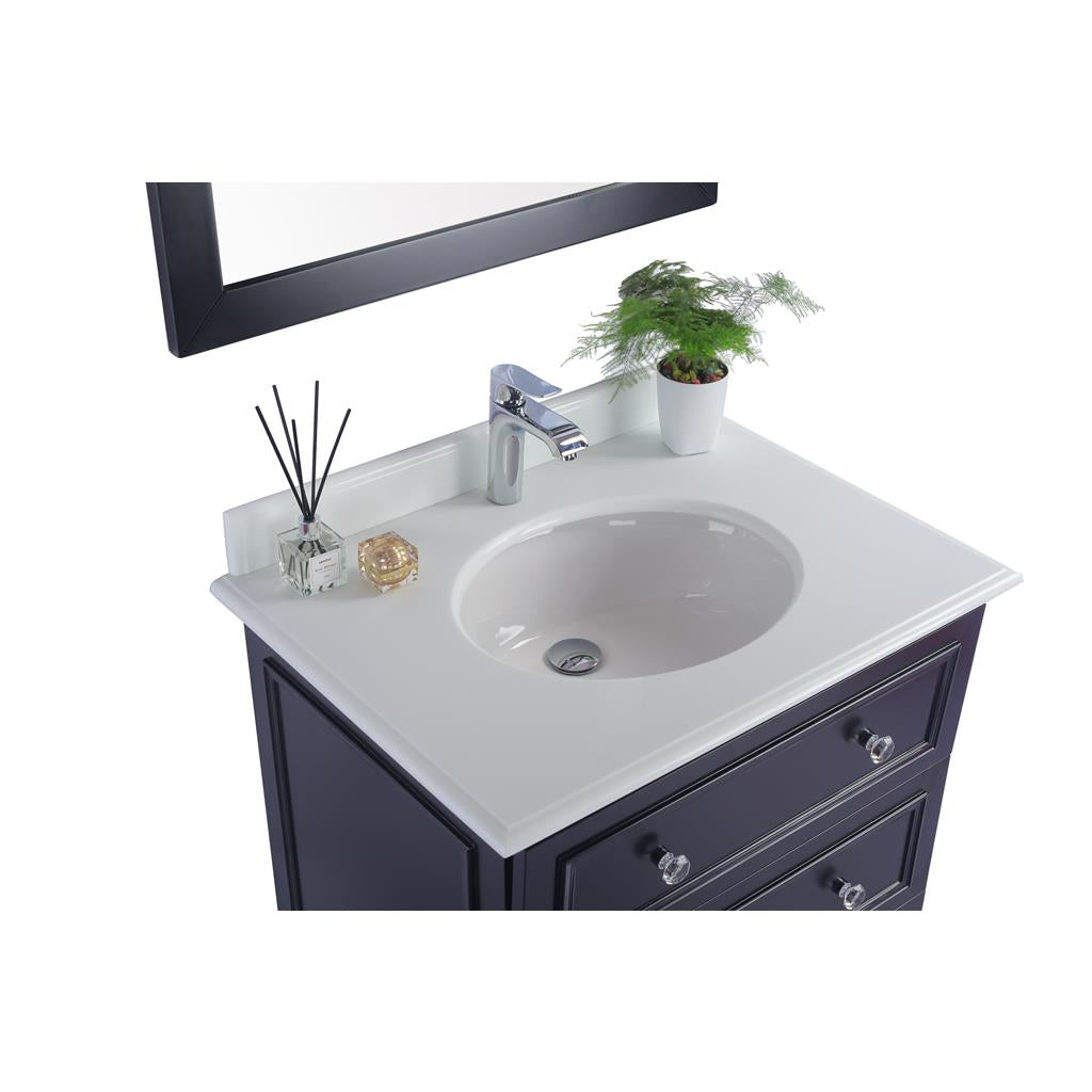 Laviva Luna 30" Espresso Bathroom Vanity#top-options_pure-white-phoenix-stone-top