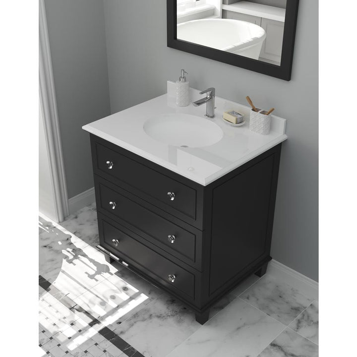 Laviva Luna 30" Espresso Bathroom Vanity#top-options_pure-white-phoenix-stone-top