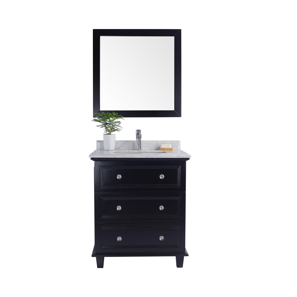 Laviva Luna 30" Espresso Bathroom Vanity#top-options_white-carrara-marble-top