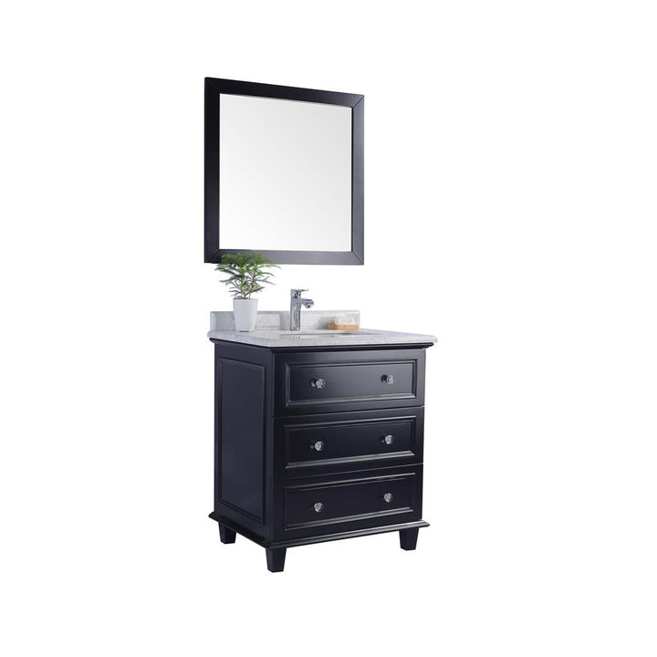 Laviva Luna 30" Espresso Bathroom Vanity#top-options_white-carrara-marble-top