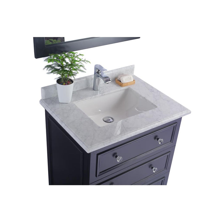 Laviva Luna 30" Espresso Bathroom Vanity#top-options_white-carrara-marble-top