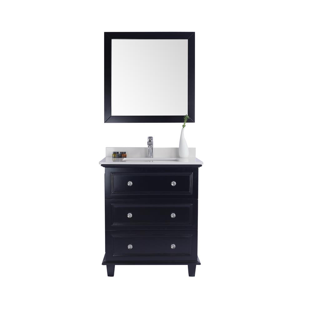 Laviva Luna 30" Espresso Bathroom Vanity#top-options_white-quartz-top