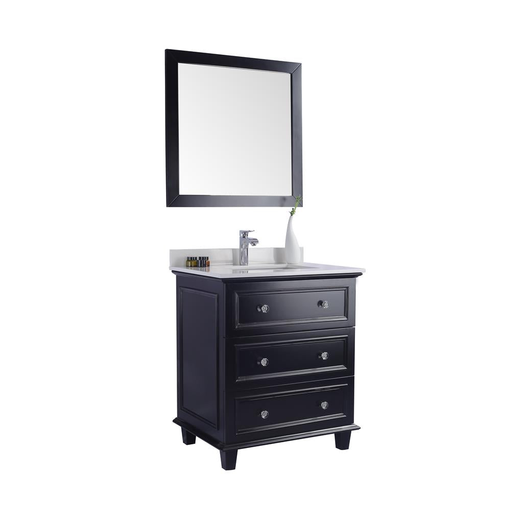 Laviva Luna 30" Espresso Bathroom Vanity#top-options_white-quartz--top