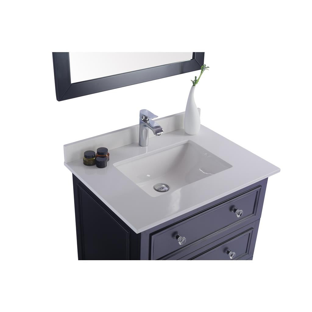 Laviva Luna 30" Espresso Bathroom Vanity#top-options_white-quartz--top