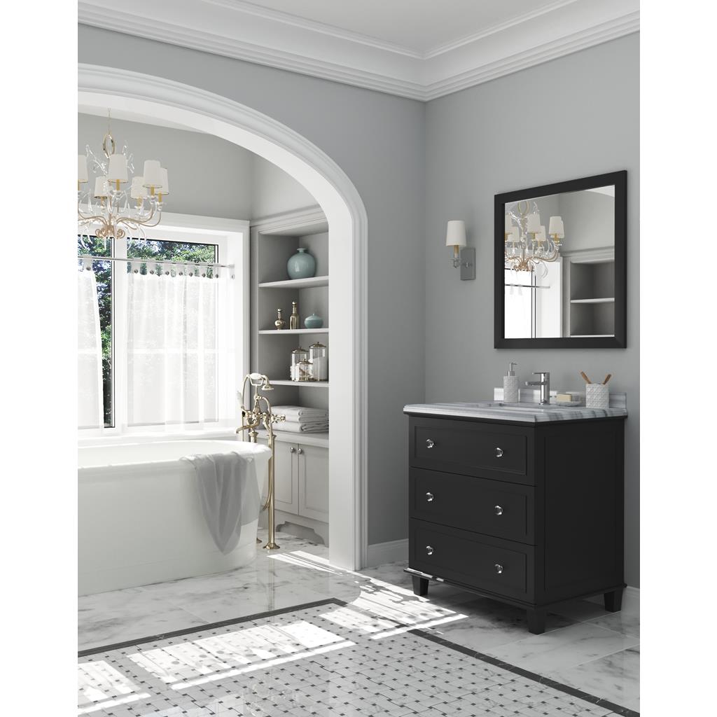 Laviva Luna 30" Espresso Bathroom Vanity#top-options_white-stripes-marble-top