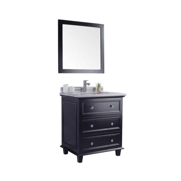 Laviva Luna 30" Espresso Bathroom Vanity#top-options_white-stripes-marble-top