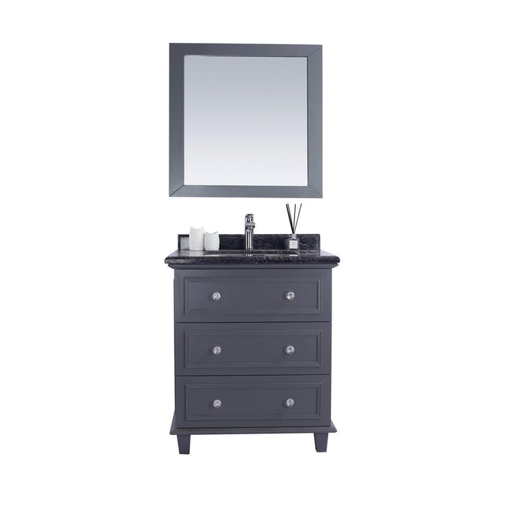Laviva Luna 30" Maple Grey Bathroom Vanity#top-options_black-wood-marble-top