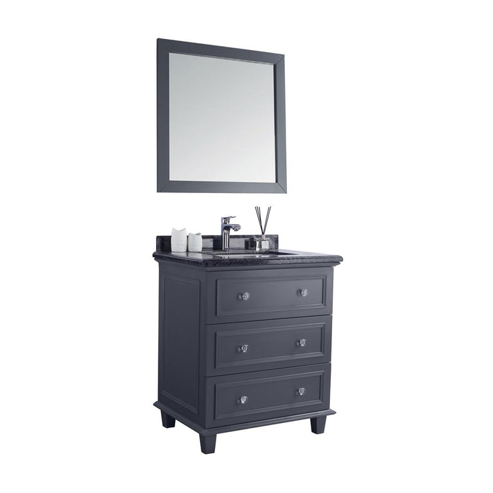 Laviva Luna 30" Maple Grey Bathroom Vanity#top-options_black-wood-marble-top