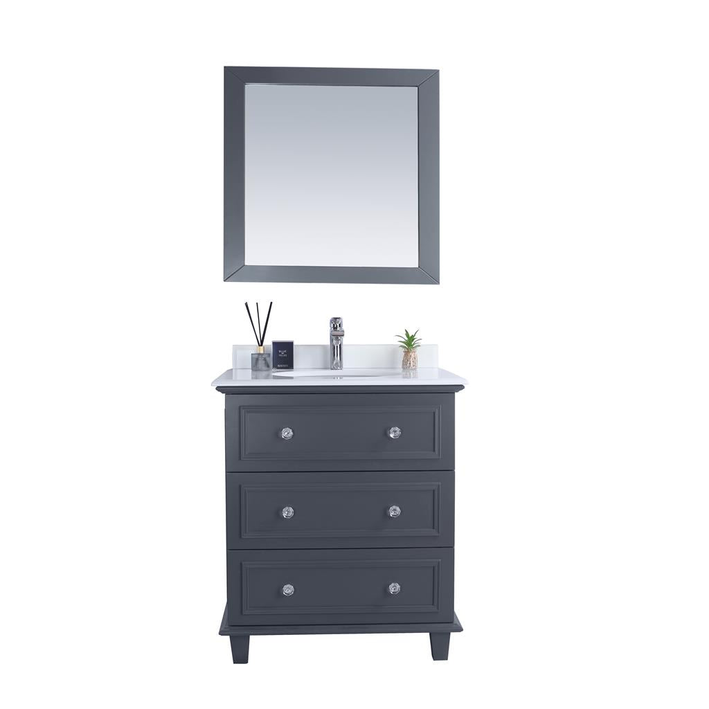 Laviva Luna 30" Maple Grey Bathroom Vanity#top-options_pure-white-phoenix-stone-top