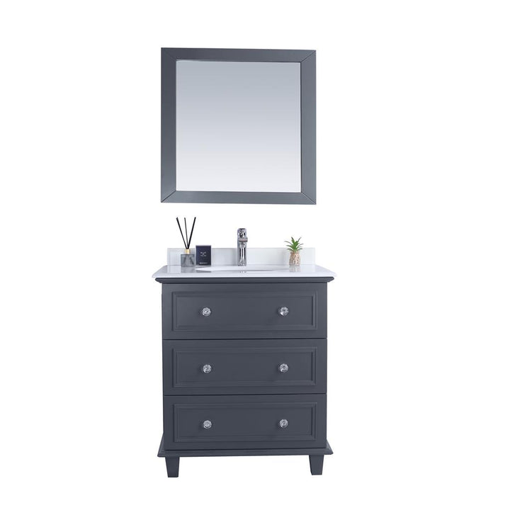 Laviva Luna 30" Maple Grey Bathroom Vanity#top-options_pure-white-phoenix-stone-top