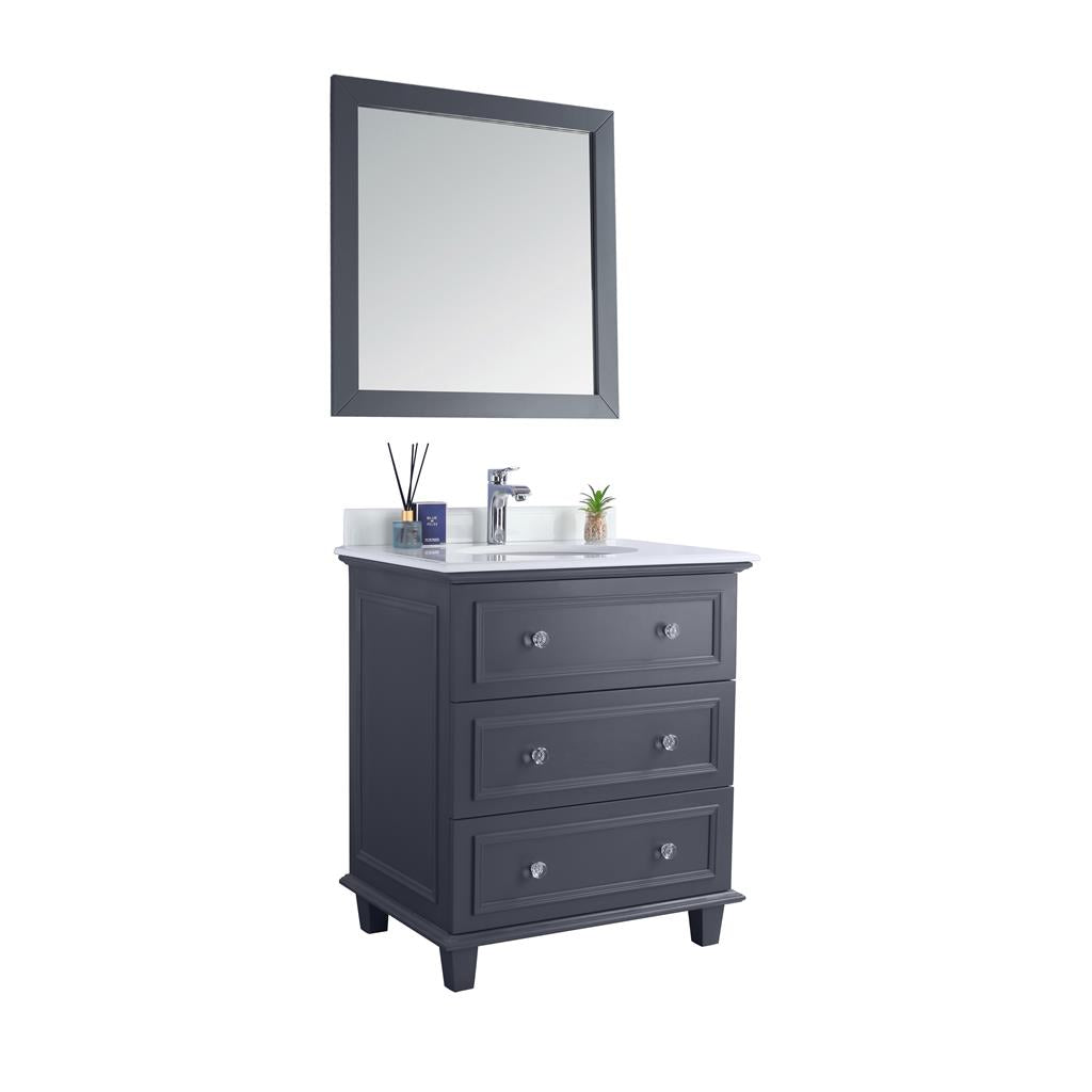 Laviva Luna 30" Maple Grey Bathroom Vanity#top-options_pure-white-phoenix-stone-top