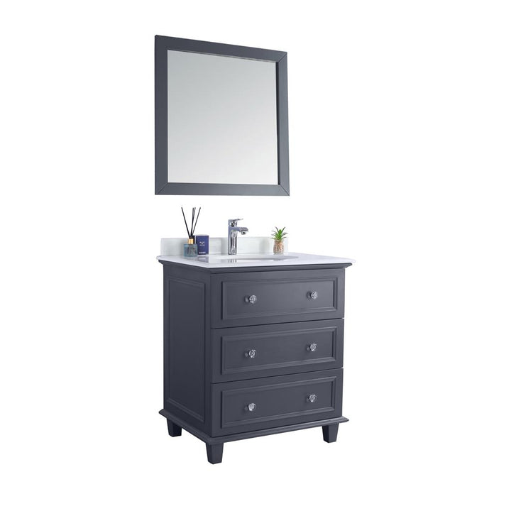 Laviva Luna 30" Maple Grey Bathroom Vanity#top-options_pure-white-phoenix-stone-top