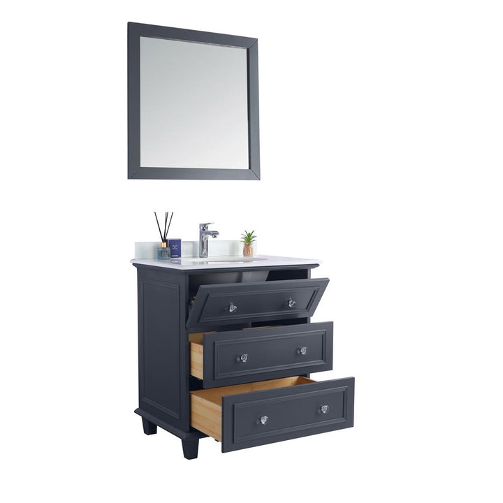Laviva Luna 30" Maple Grey Bathroom Vanity#top-options_pure-white-phoenix-stone-top